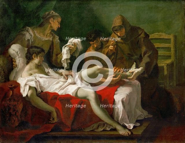 Saint Anthony of Padua Healing a Youth, ca 1690. Creator: Ricci, Sebastiano (1659-1734).
