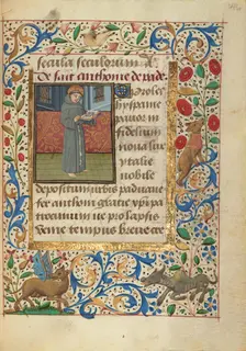 Saint Anthony of Padua; Prayer Book of Charles the Bold about 1480-1490. Creator: Unknown