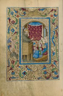 Saint Anthony of Padua Preaching; Book of Hours, about 1460. Creator: Unknown