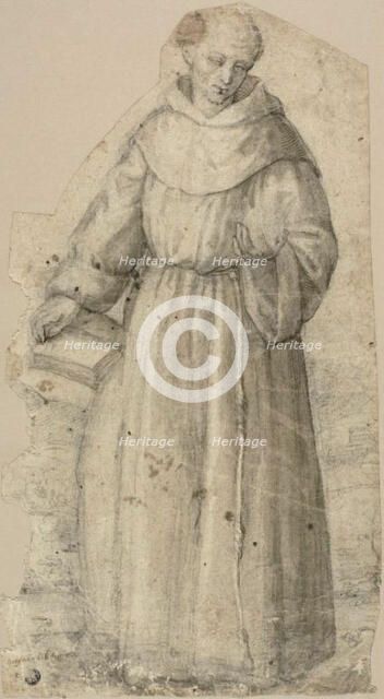 Saint Anthony of Padua (recto); Standing Monk (verso), 1540/75. Creator: Unknown.