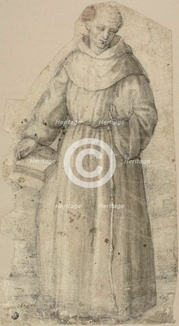 Saint Anthony of Padua (recto); Standing Monk (verso), 1540/75. Creator: Unknown.
