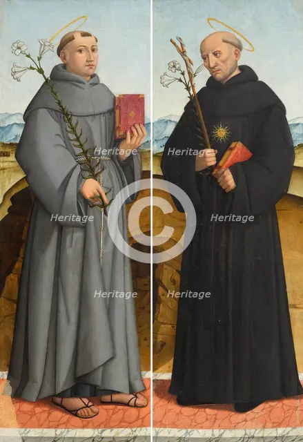 Saint Anthony of Padua. Saint Nicholas of Tolentino. Creator: Savoldo, Giovanni Girolamo (Girolamo da Brescia) (1480/85-1548).