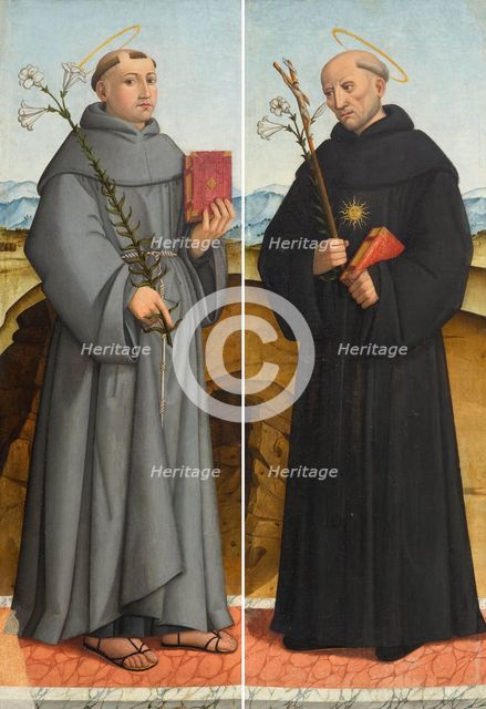 Saint Anthony of Padua. Saint Nicholas of Tolentino. Creator: Savoldo, Giovanni Girolamo (Girolamo da Brescia) (1480/85-1548).