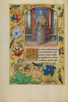 Saint Anthony of Padua; Spinola Hours, about 1510-1520. Creator: Master of James IV of Scotland