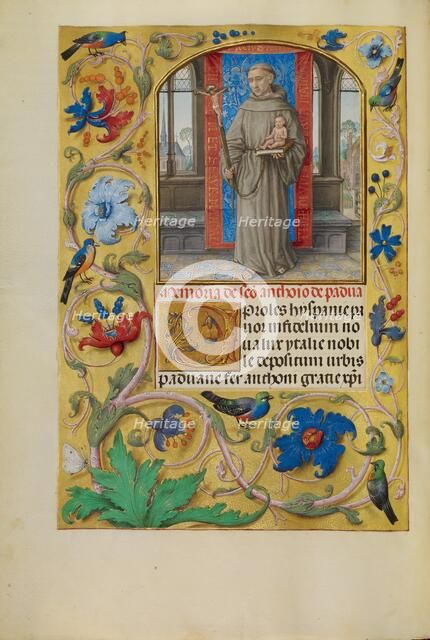 Saint Anthony of Padua; Spinola Hours, about 1510-1520. Creator: Master of James IV of Scotland.