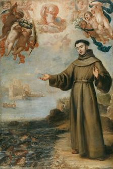 Saint Anthony preaching to the fish, 1646. Creator: Juan Carreno de Miranda