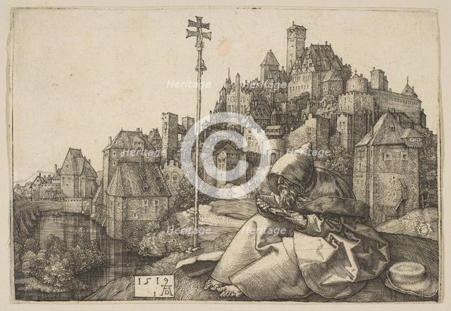 Saint Anthony Reading, 1519. Creator: Albrecht Durer.