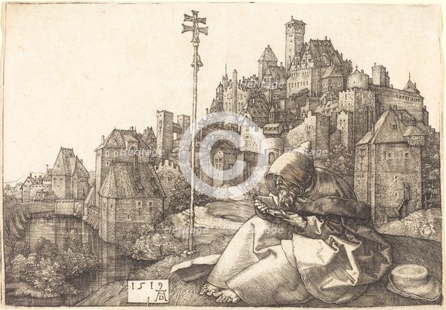 Saint Anthony Reading, 1519. Creator: Albrecht Durer.