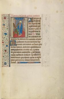 Saint Andrew; Arenberg Hours, early 1460s. Creator: Workshop of Willem Vrelant