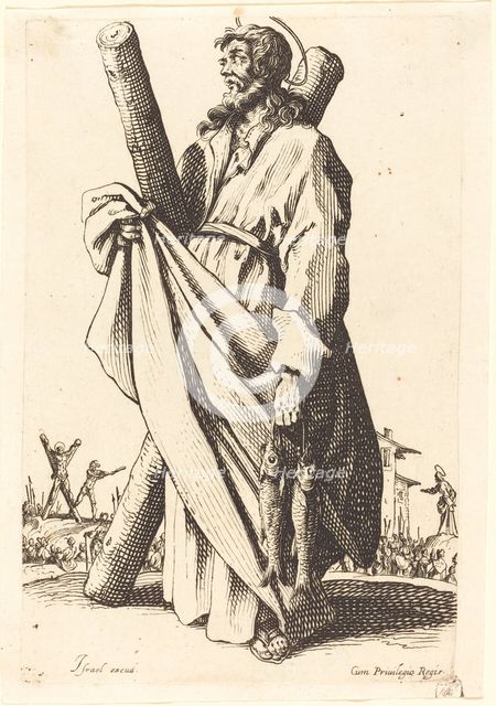Saint Andrew, published 1631. Creator: Jacques Callot.
