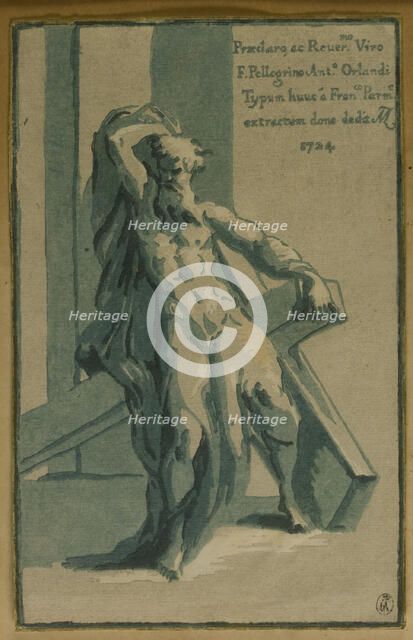 Saint Andrew Seated on His Cross, 1724. Creator: Anton Maria Zanetti.