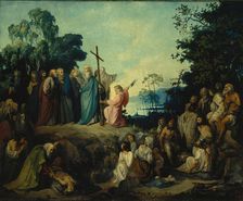 Saint Andrew the Apostle erects a cross on Kiev heights, 1848. Artist: Lomtev, Nikolai Petrovich (1816-1859)