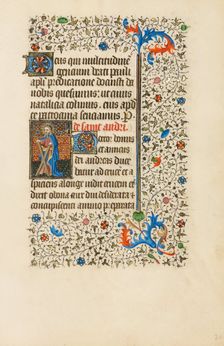 Saint Andrew with a Cross; Book of Hours, about 1440-1450. Creator: Workshop of the Bedford Master