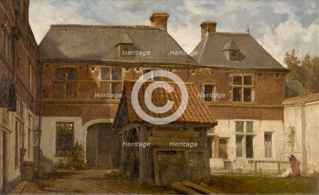 Saint Anna Almshouse in the Otto Veniusstraat Antwerp, c1870s. Creator: Hendrik Frans Schaefels.