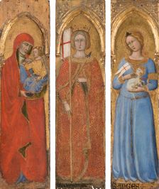 Saint Anna and the Infant Mary; Saint Ursula; Saint Agnes, c1370-1390. Creator: Andrea Vanni