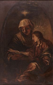 Saint Anne Teaching the Virgin to Read, 17th century. Creator: Francisco Herrera the Younger