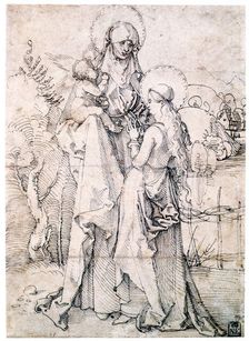 Saint Anne with Child and Virgin Mary c1500. Artist: Albrecht Dürer