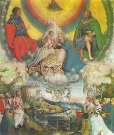 Saint Anne with the Virgin and Child, Saint James the Great and Saint Roch as..., 1515. Creator: Nicolas Manuel Deutsch