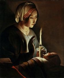 Saint Anne with the Christ Child, ca 1645-1648. Creator: La Tour, Georges, de (1583-1652)