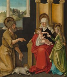 Saint Anne with the Christ Child, the Virgin, and Saint John the Baptist, c. 1511. Creator: Hans Baldung