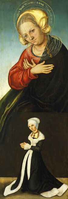 Saint Anne with the Duchess Barbara of Saxony as Donor (Interior right wing), 1514. Creator: Lucas Cranach the Elder
