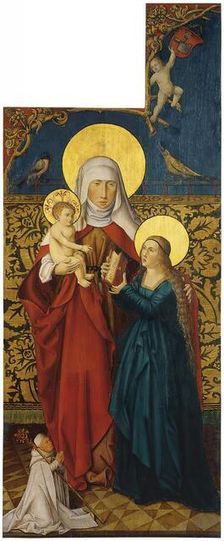 Saint Anne with Virgin and Child and a Donor (Exterior left wing), 1515. Creator: Anon