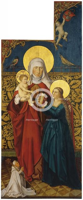 Saint Anne with Virgin and Child and a Donor (Exterior left wing), 1515. Creator: Anon.