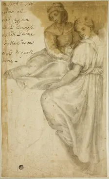 Saint Anne and Standing Woman with Salver, n.d. Creator: Unknown