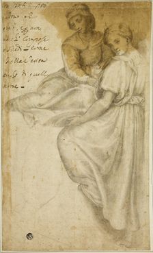 Saint Anne and Standing Woman with Salver, n.d. Creator: Unknown