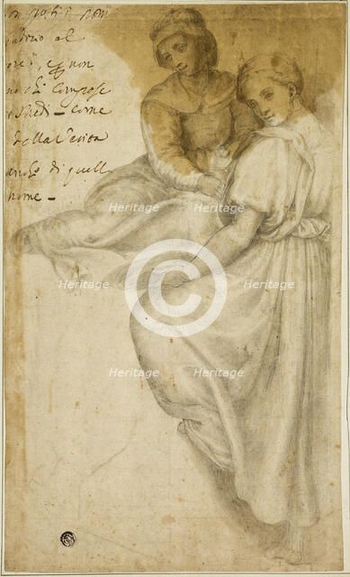 Saint Anne and Standing Woman with Salver, n.d. Creator: Unknown.