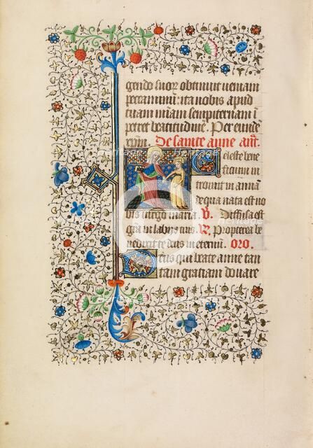 Saint Anne and the Virgin Mary as a Child; Book of Hours, about 1440-1450. Creator: Workshop of the Bedford Master.