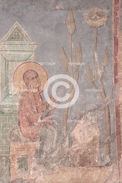 Saint Anne Praying, 12th century. Artist: Ancient Russian frescos  