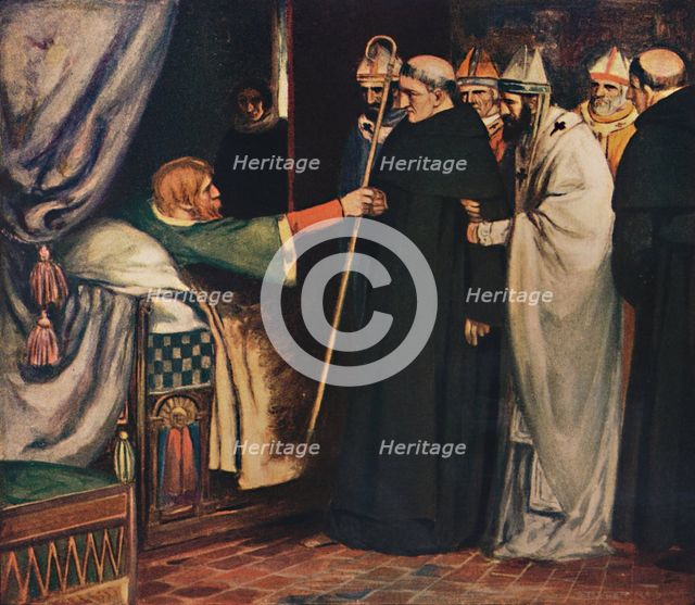 'Saint Anselm refusing the Archbishopric', 1912. Artist: Unknown.