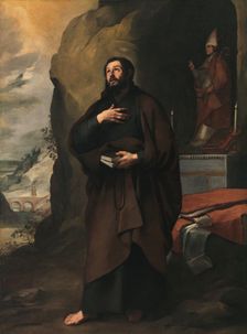 Saint Adelelmus of Burgos, c1655. Creator: Murillo, Bartolomé Estebàn (1617-1682)