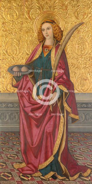 Saint Agatha, About 1500. Creators: Vergós Workshop, Rafael Vergós.