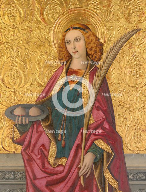 Saint Agatha, About 1500. Creators: Vergós Workshop, Rafael Vergós.