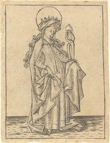 Saint Agatha, c. 1465. Creator: Israhel van Meckenem