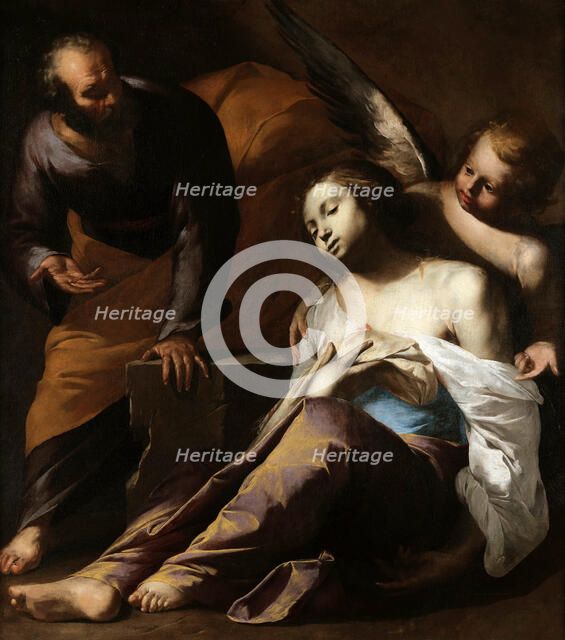 Saint Agatha Visited in Prison by Saint Peter, c. 1650. Creator: Bellis, Antonio de (c. 1616-c. 1660).