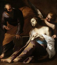 Saint Agatha Visited in Prison by Saint Peter, c. 1650. Creator: Bellis, Antonio de (c. 1616-c. 1660)