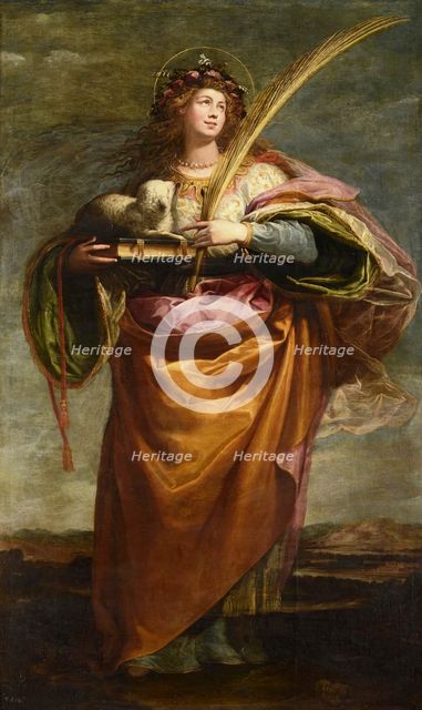 Saint Agnes, 1637. Creator: Vicencio Carducho.