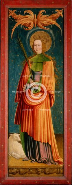 Saint Agnes, between 1510 and 1530. Creator: Master of the Saint Marein Triptych.