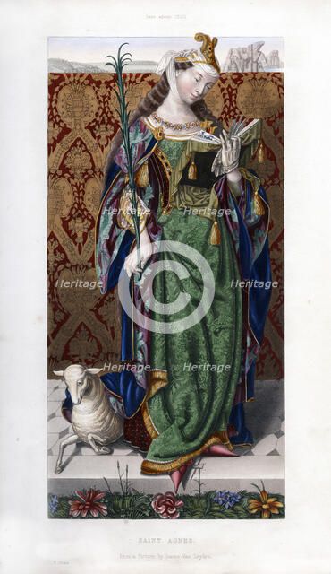 Saint Agnes, c1520, (1843).Artist: Henry Shaw