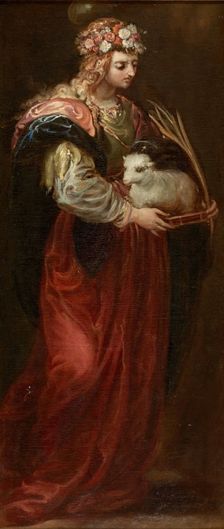 Saint Agnes, c1665. Creator: Francisco Rizi