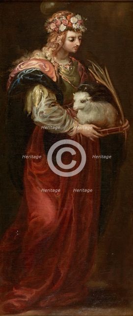 Saint Agnes, c1665. Creator: Francisco Rizi.