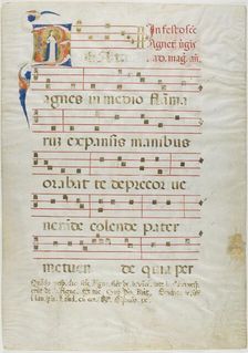 Saint Agnes in a Historiated Initial "V" from an Antiphonary, 1310/15. Creator: Neri da Rimini