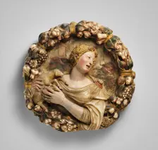 Saint Agnes (one of a pair), mid-16th century. Creator: Diego de Tiedra