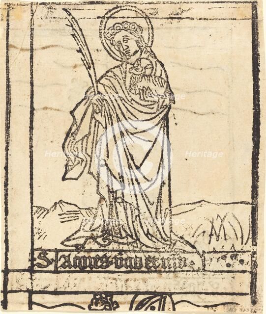 Saint Agnes [verso], probably 1460/1480. Creator: Unknown.