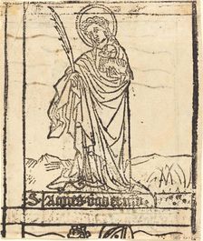 Saint Agnes [verso], probably 1460/1480. Creator: Unknown