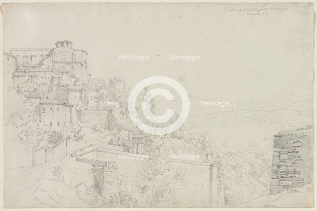 Saint Agostino from Bulagajo, Perugia (San Agostino dalla parte del Bulagajo, Perugia), 1829. Creator: Edward Jakob von Steinle (Austrian, 1810-1886).