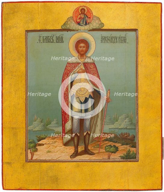 Saint Alexander Nevsky, 19th century. Artist: Chirikov, Osip Semionovich (?-1903)